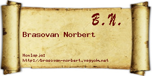 Brasovan Norbert névjegykártya